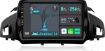 YUNTX [8GB + 256GB] Android 14 autoraadio Ford Kuga Escape C-max (2013-2017)-[Integreeritud CarPlay/Android Car/DSP/GPS]-9-tolline IPS-kaamera + MIC-DAB/peeglilink/Bluetooth 5.0/360 kaamera/rooliratas