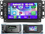 2G+64G Android 15 Autoradio f&uuml;r Chevrolet Epica Tosca Captiva Kalos Aveo, Wireless Carplay & Android Auto, 9" puuteekraaniga raadio Bluetooth mit GPS WiFi RDS/FM EQ SWC, Mikrofon, Tagfahrkamera