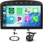 Autoraadio juhtmevaba CarPlay Peugeot 308/408 (2007-2015), 2+64GB Android auto 9-tolline puutetundlik raadio Bluetooth EQ FM/RDS WiFi GPS