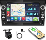 Android 15 4+64GB Autoradio f&uuml;r Opel Astra Antara Corsa Zafira Meriva Vivaro Combo mit 7'' Incell Touchscreen, Wireless Carplay Android Auto, FM/RDS Radio BT GPS WiFi R&uuml;ckfahrkamera + MIC