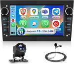 7-tolline autoraadio Opel Corsa (2006-2011)/Astra (2004-2009)/Zafira (2005-2011)/Meriva (2006-2011), Android 13.0 raadio 2GB+64GB | CarPlay & Android Car | Factory Steering Wheel Control | Tagasip&ouml;&ouml;rdumine