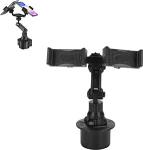 Cup Phone Holder auto, Dual Phone Holder auto Cup Holder 360 kraadi p&ouml;&ouml;ramine Universal reguleeritav auto telefon Mount mobiiltelefoni istme mobiiltelefoni hoidja telefoni auto hoidja