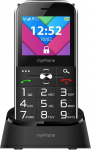 MP myPhone Halo C 2,2-tolline vanemate mobiiltelefon ilma lepinguta suurte nuppude, taskulambi, laadimisjaama, Dual SIM, Bluetooth, suure aku 1900 mAh, kaameraga - must