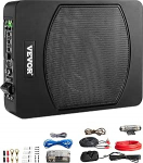 VEVOR Underseat Car Subwoofer 240W 254mm Slim Auto Subwoofer Under Seat Subsystem koos sisseehitatud v&otilde;imendi, k&otilde;rge / madala taseme sisend ja helitugevuse reguleerimine SUV-ide veoautodele
