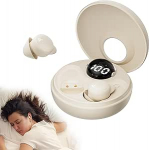 sunvito Sleep Headphones, Mini k&otilde;rvaklapid magamiseks, traadita Bluetooth 5.3 Liquid Silicone k&otilde;rvaklapid Sleep for Side Sleepers, Power Indicator for Training, Work, Travel (Beige)