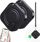 Air Smart Tracking Tag 2 Pack - Bluetoothi v&otilde;tmeotsija, mis &uuml;hildub Apple'iga Kus on? APP (ainult iOS), IP67 veekindel v&otilde;tmete, pagasi, kohvri ja rahakoti jaoks, vahetatava akuga