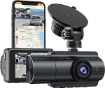 Dashcam auto, 4K autokaamera esi- ja sisekaamera, 32GB SD-kaardiga, GPS, WiFi 170&deg; lai nurk, 24/7 parkimisrežiim, &ouml;ine n&auml;gemine, loop-salvestus, gravitatsioonim&otilde;&otilde;tja