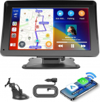 Inefala 7-tolline traadita autoraadio autole, Carplay kaasaskantav puuteekraan ja Android auto, &uuml;hendus peeglile, Bluetooth, AUX/TF/FM, h&auml;&auml;ljuhtimine