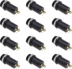 ECSiNG 12 x 3.5mm Mini Stereo Female Plug koos mutritega 3.5mm Stereo Panel Mount Jootepistik K&otilde;rvaklappide Audio Video Female 4 Pin Gold Plated