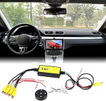 Jadeshay Video Switch Car, Auto Video Switch Converter 4 sisendit 1 v&auml;ljund Auto Video Signal Switcher, Video Splitter, Auto osad