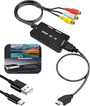 RCA to HDMI Converter for PC Laptop Composite CVBS Video Audio vaatamiseks HDTV, toetab PAL/NTSC 720P/1080P 60Hz AV to HDMI adapter Wii PS2 PS3 STB VHS VCR Blue-Ray DVD m&auml;ngija Xboxile
