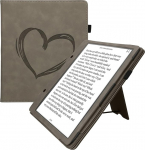 kwmobile kaitsekott &uuml;hildub Amazon Kindle Scribe Flip Case'iga - kate koos k&auml;erihmaga - s&uuml;damehari hall