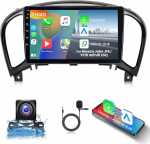 Hodozzy 2G + 64G Android Autoradio Nissan Juke J15 2010-2019/YF15 Infiniti ESQ 2011-2017 Carplay Android auto, 9-tolline puuteekraan koos GPS WiFi Bluetooth HiFi FM RDS raadio Canbus tagurduskaameraga