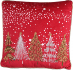 Vacchetti Giuseppe j&otilde;ulupuu kangast padi punane ja kuldne 40 x 40 cm