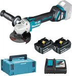 Makita DGA513RTJ akutoitega nurklihvmasin, 18 V / 5,0 Ah, koos 2 aku ja laadija MAKPACiga