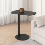 YunMeoCool C-f&ouml;rmiger Beistelltisch, Metall-Couchtische, die darunter gleiten, kleiner C-f&ouml;rmiger Beistelltisch aus Eisen, moderner Couchtisch f&uuml;r Sofa, Bett, Badewanne, Schlafzimmer, Wohnzimmer