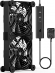 upHere gaming AC 220 V PC ventilaator, 120 x 25 mm ventilaator PC, topelt kuullaager 5 reguleeritavaga, 120 mm ventilaator, AC kiiruse reguleerimine, DC ventilaator, 12 V jahutusventilaator PC s&uuml;learvutile, U3DC2 (2 tk)