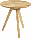 HAKU M&ouml;bel Side Table Oak Solid Wood Dimensions Height 40 cm x Diameter 40 cm Traditional Style