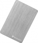 Verbatim Store 'n' Go Aluminium Slim 1TB Silver External Hard Drive USB 3.2 Gen 1 External Hard Drive Aluminium Hard Drive for Windows & Mac OS X Portable Hard Drive USB Hard Drive