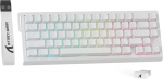 MAMBASNAKE X Attack Shark X68PRO HE 8KHz Rapid Trigger Wireless Gaming Keyboard, BT/2.4G/kaabel, 0.01 mm RT t&auml;psusega magnetl&uuml;liti, reguleeritav k&auml;ivitamine, 5000 mAh, RGB, PC/Mac valge kontuuriga