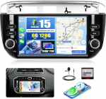 CAMECHO 6G+128G 8 Core Android 15 Autoradio f&uuml;r FIAT Punto 2012-2015 mit Navi Carplay Wireless Android Auto,Doppel Din Radio mit 7'' Touchscreen Bluetooth5.0 FM/RDS SWC +HD tagasis&otilde;idukamera