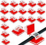 Kaabliklambrid, selged kleepuvad kaablihoidja klambrid, seina juhtmeklambrid kaablijuhtimiseks, tugevad kaabliklambrid, juhtmehoidja seinale, laua alla, j&otilde;ulutuled, auto,