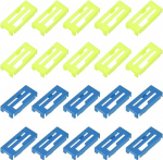hankekaart 40 St&uuml;ck Servo-Verl&auml;ngerungskabel-Clips, Servo-Kabel, Sicherheitsverbinder, Blei-Draht-Schnallenschloss f&uuml;r ferngesteuertes Auto, Flugzeug, Boot, DIY-Y-Adapterkabel, Gelb/Blau
