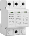Hescheni liigpingekaitse SPD, HS-20RT-C, 3P 350VAC 20KA, integreeritud vahetatav &uuml;levoolukaitse, tulekindel, 35mm DIN r&ouml;&ouml;pale paigaldatud