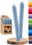 K&uuml;&uuml;nlad Dove Blue Pastelsinine - Premium kvaliteet [Made in Germany] - 10 pidevalt v&auml;rvitud k&uuml;&uuml;nlaid - l&auml;bim&otilde;&otilde;t 22 mm 18 cm k&otilde;rgus - K&uuml;&uuml;nla talu kukk - pikk p&otilde;lemisaeg (8+ tundi)