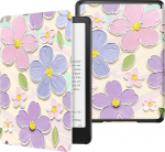 MoKo &uuml;mbris t&auml;iesti uuele 7-tollisele e-raamatule 12. Gen 2024, kerge PU kaitsekott koos automaatse &auml;ratamise / magamise funktsiooniga 7-tollisele e-lugerile, &otilde;limaalide lillele