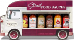 M&otilde;tlikult t&auml;navatoidu kastmete kinkekomplekt - Food Truck komplekt 6 v&uuml;rtsika liha- ja grillkastmega meestele, BBQ & Hot Ones f&auml;nnidele - kingitus isale, s&uuml;nnip&auml;evaks ja isadep&auml;evaks - 6 x 45 ml