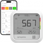 Qingping CO2 Detector Thermometer Hygrometer, Remote Monitoring via qingping IoT, CO2 Meter Temperature and Humidity Monitor for Various Scenarios, Quick Alarm Notification