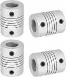 hankekaart Flexible Kupplungen, 5 mm kuni 10 mm, Gelenkverbinder aus Aluminiumlegierung, flexible Wellenkupplungen, Motorkupplung f&uuml;r 3D-Drucker, CNC-Maschine, Motorf&uuml;hrung, DIY-Encoder D25 x L 19 mm