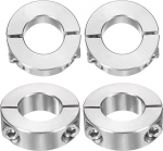 sourcing map 4 St&uuml;ck doppelt geteilte Schaftmanschette, 1,9 cm Bohrung, zweiteiliger Klemmkragen 3,8 cm Au&szlig;endurchmesser, 1,27 cm Dicke, 303 Edelstahl Set Schraube Split Collar