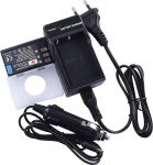 DSTE&reg; asendusaku ja DC15E reisilaadija komplekt Nikon EN-EL9 EN-EL9 a D40/D40X/D60/D3000/D5000 digikaamerale D40/D40X/D60/D3000/D5000