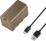 NEEWER NP-F750 asendusaku 7000mAh t&auml;islaadimine 5,4 tundi USB Type-C pordi/kaabliga, laetav aku Sony NP-F550 F750 kaamera videovalgusmonitori jaoks.