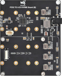 Waveshare PCIe kuni 4-Ch M.2 adapterplaat Raspberry Pi 5 jaoks, toetab 4-Ch NVMe pooljuhtkettaid, toetab Pi5 toiteallikat, parda LED-indikaatorid, Raspberry Pi 5 NVMe, koos 12V 4A toiteallikaga