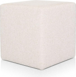 Deshome Pouf Stool Footrest 43 x 43 x 44 cm Vetth&uuml;lgav kangas: Pouffe Pouffe Pouffe Minerva kreemvalge: Moodne disain Pouf diivanile elutuppa magamistuppa Pouffe Pouffe Minerva kreemvalge