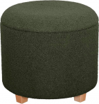 La Maison Large Boucle Ottoman Storage elutuba koridoris Pink Stool Teddy eemaldatav kaane Stiilne praktiline jalatool Pouf puidust jalad Salvei roheline &uuml;mmargune tool