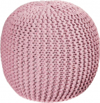 Urban Lifestyle heleroosa kootud &uuml;mmargune pouf