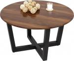 Mendler HWC-M61 kohvilaud Diivanilaud T&auml;ispuidust HPL laminaat Melamiin L&auml;bim&otilde;&otilde;t 80 cm Sheesham Wood Effect Tume raam
