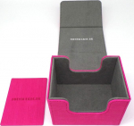 docsmagic.de Premium Magnetic Sideflip Box 100 Pink + Deck Divider MTG PKM YGO Card Box Pink