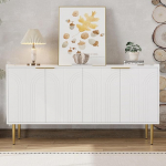 SUKY kaasaegne ja lihtne k&uuml;ljepaneel, kaasaegne k&uuml;ljepaneel, 140 L x 38 L x 75 K (cm) kabineti k&uuml;ljepaneel hoiukapp buffet elutoa komplekt (valge)