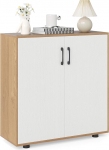 COSTWAY Sideboard, buffet kapp ustega ja reguleeritava riiuliga, k&ouml;&ouml;gikapp hoiukapp, mitmeotstarbeline kapp elutuppa, k&ouml;&ouml;ki, 80 x 31,5 x 82 cm (valge + naturaalne)