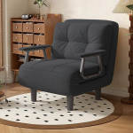 Fabulcozy 3-in-1 magamistool voodifunktsiooniga, reguleeritav seljatugi, 5 nurka, &uuml;he k&auml;etoega diivan, kokkupandav diivan, futon diivan, k&uuml;lalisvoodi elutuppa, magamistuppa, magamistuppa