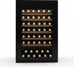Klarstein Rhone 59 Uno veinik&uuml;lmik - 59 pudelit, 1 tsoon, 5-20&deg;C, LED-juhtimine, UV-kaitse, vaikne t&ouml;&ouml;, must