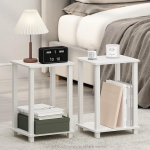 Furinno Simplistic kompaktne &ouml;&ouml;kapp, valge/valge, 2 tk, komplektis