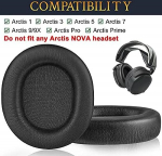 SOULWIT professional replacement ear pads for SteelSeries Arctis 1/Arctis 3/Arctis 5/Arctis 7/Arctis 7P/Arctis 9X/Arctis Pro headset noise isolating foam protein leather