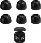 3 paari m&auml;luvahuga asendusk&otilde;rvaklappe, mis &uuml;hilduvad Samsung Galaxy Buds Pro SM-R190, m&uuml;raisolatsioon ja pehmed mugavad vahtotsad sobivad laadimiskohvrisse (must)