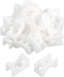 hankimise kaart 75 kaabli sidemete pakett baas sadula t&uuml;&uuml;pi hoidja traadi hoidja 30 x 15,8 x 13,7 mm juhtmeklambrid korraldaja hoidja klambrid elektroonilise kaabli organiseeritud valge 0,21 tolli l&auml;bim&otilde;&otilde;duga